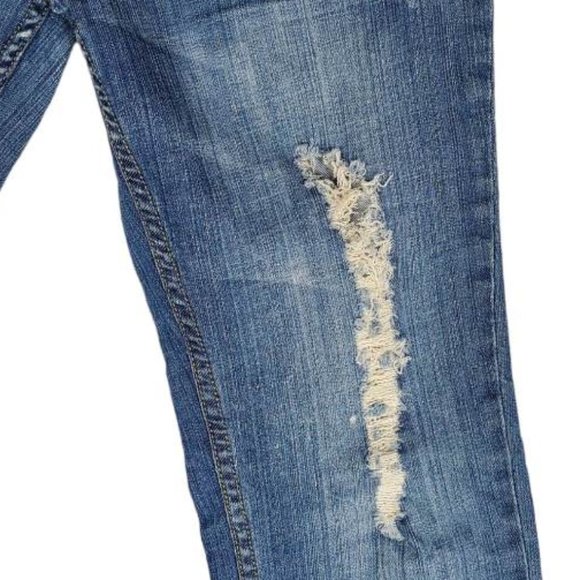 Vigoss Boyfriend Mid-Rise Ripped Tapered Jeans Sz 5 - Picture 5 of 9